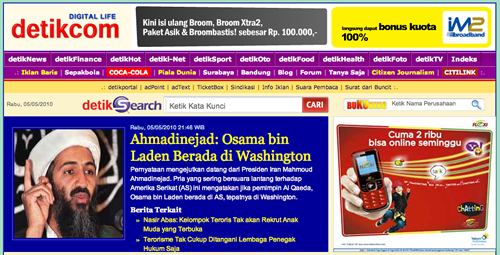 Screenshot Detik.com 5 Mei 2010